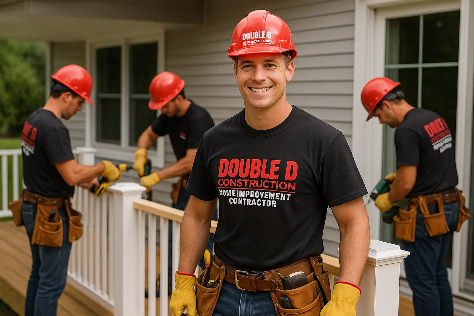Double D Construction crew on a Central New Jersey home improvement job site